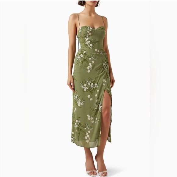 Reformation Kourtney Floral-print Midi Dress in Georgette - Picture 1 of 6